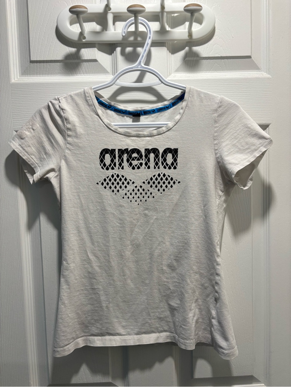 Arena 100% Cotton Women's White Logo T-Shirt